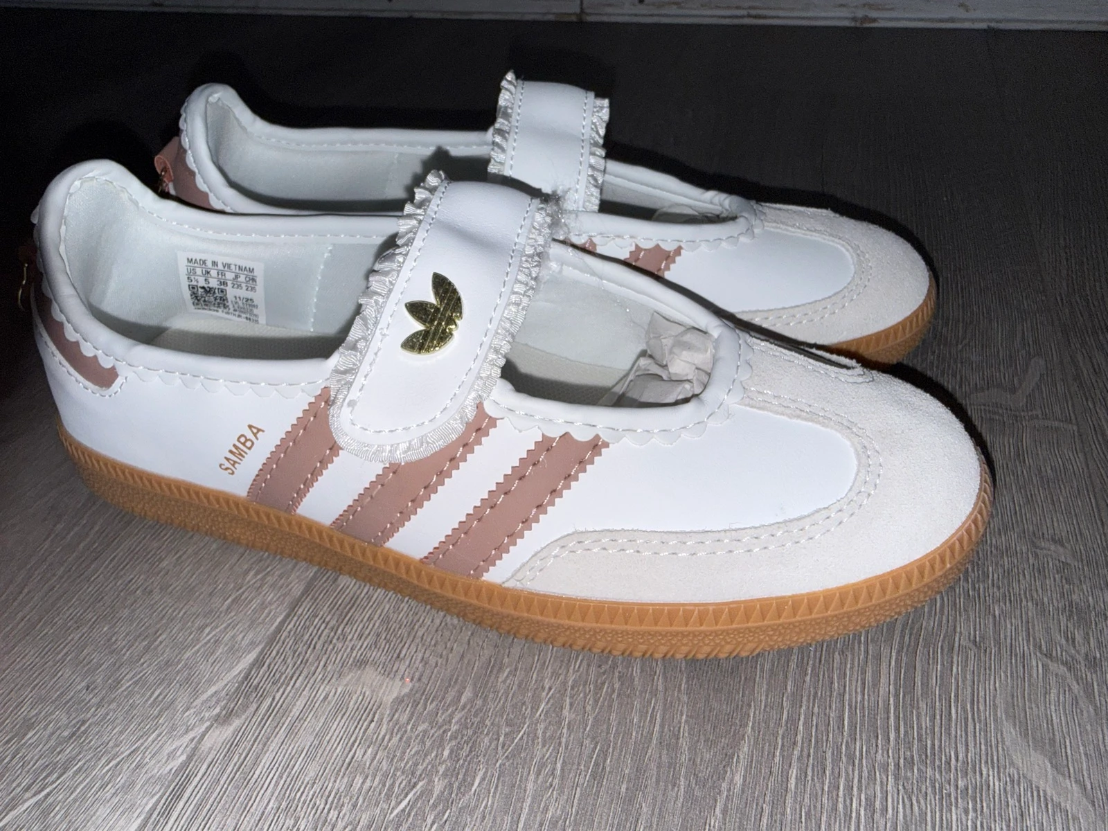 Adidas Samba mary jane Blanche/Rose